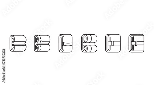 Vector art of rolled towel collection