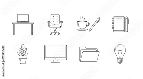 Vector art of office