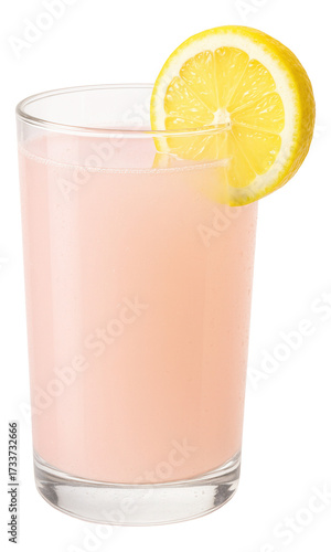 Wallpaper Mural Pale pink isotonic drink in a clear, cylindrical glass with a slice of lemon on the rim Torontodigital.ca