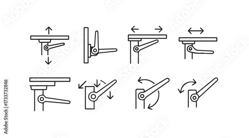 Vector art of adjustable table
