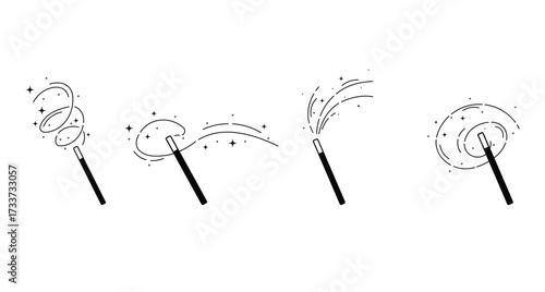 Magic wand icon vector symbol eps10.