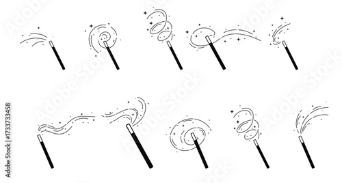 Magic wand icon vector symbol eps10.
