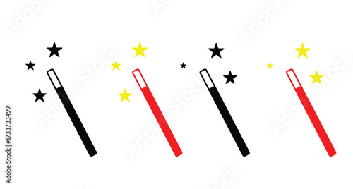 Magic wand icon vector symbol eps10.
