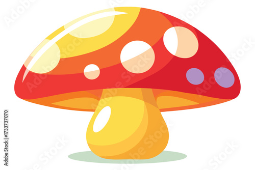 Cartoon Style Mushroom