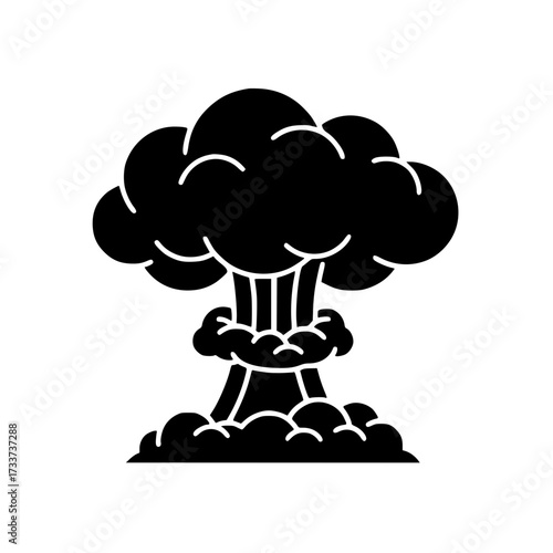 Nuclear Explosion Mushroom Cloud Icon
