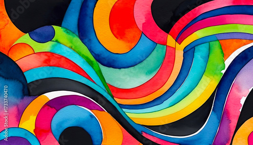Bright multicolor background with colorful abstract pattern