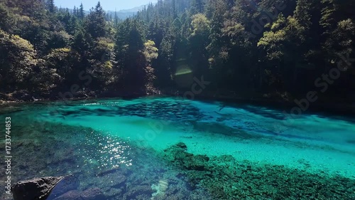 Wallpaper Mural Lake in Jiuzhaigou in September Torontodigital.ca