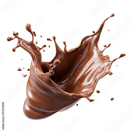 Captivating Chocolate Splash Isolated on Black Background: A Symphony of Richness and Deliciousness