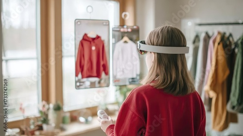Shopping revolution: augmented reality mirrors transforming retail experience in modern fashion stores