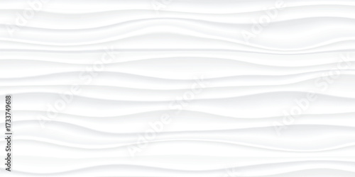 White texture Line surface. gray abstract pattern seamless. wave wavy nature geometric modern. on white background on rectangle for interior wall 3d design. vector illustration