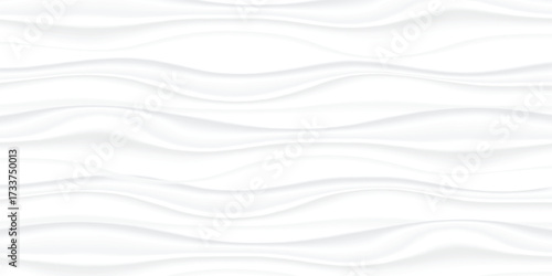 White texture Line surface. gray abstract pattern seamless. wave wavy nature geometric modern. on white background on rectangle for interior wall 3d design. vector illustration