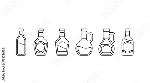 Vector art of bottles