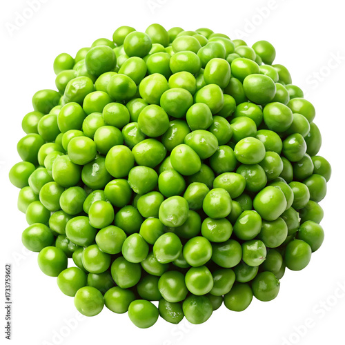 Pile of fresh green peas on a black background vegetable