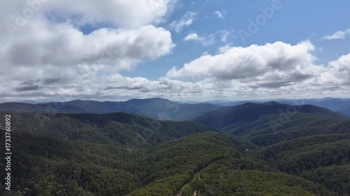 Aerial footage of Frenchmans Gap Victoria Australia