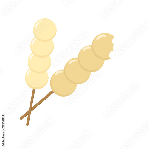 Delicious Fish Balls on Skewers, a Close-Up View of Snacks on Wooden Sticks