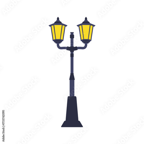 Elegant Street Lights Illustration Classic Luminescence for Urban Spaces