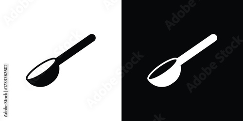 Spoon icon illustration element design. black glyph icons