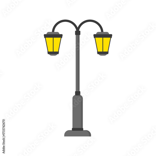 Simple vector illustration of street lights with a modern design for various purposes