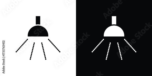 Shower down icon illustration element design. black glyph icons
