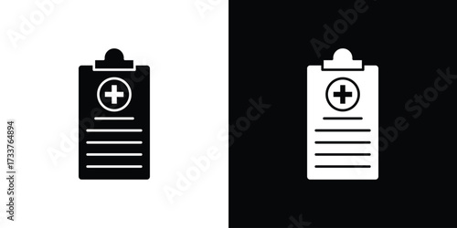 Prescription icon illustration element design. black glyph icons