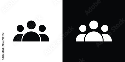 people icon illustration element design. black glyph icons