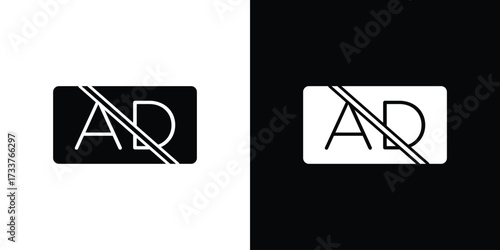 No audio description icon illustration element design. black glyph icons