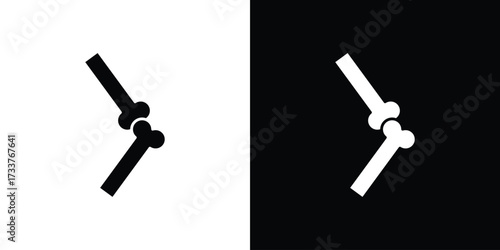 Joint icon illustration element design. black glyph icons