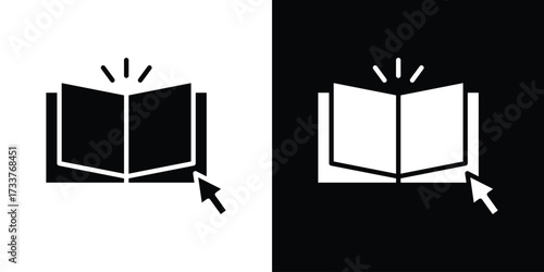 Guide icon illustration element design. black glyph icons