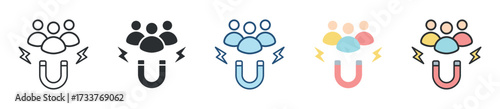 Customer Acquisition Icon Set Multiple Style Collection