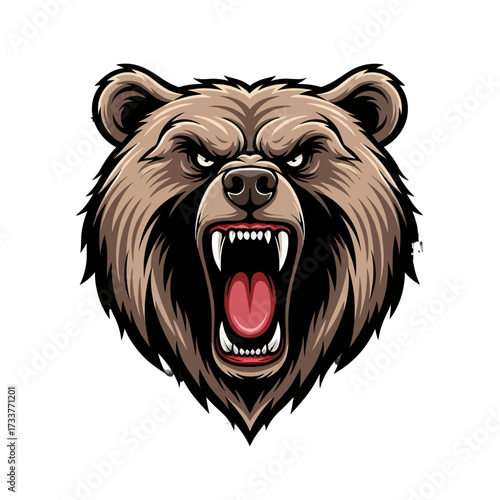 Ferocious Bear Head Vector Mascot – Esports Logo Illustration