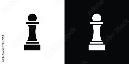 Chess queen icon illustration element design. black glyph icons