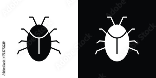 Bugs icon illustration element design. black glyph icons