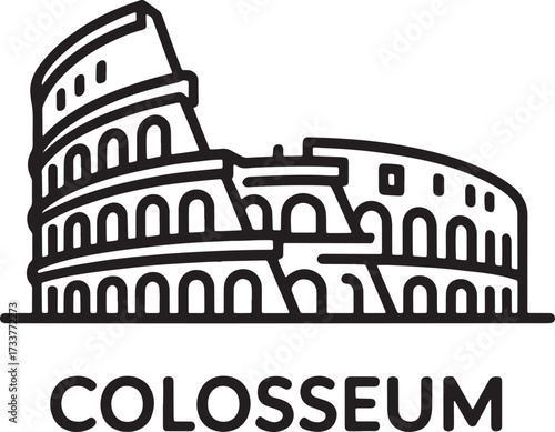Colosseum Landmark Architecture Structure Building Travel Destination Rome Italy Silhouette