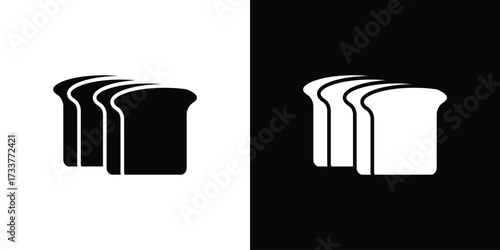 Bread loaf icon illustration element design. black glyph icons