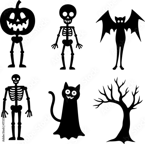 Witchcraft and Magic Items Silhouette Set 