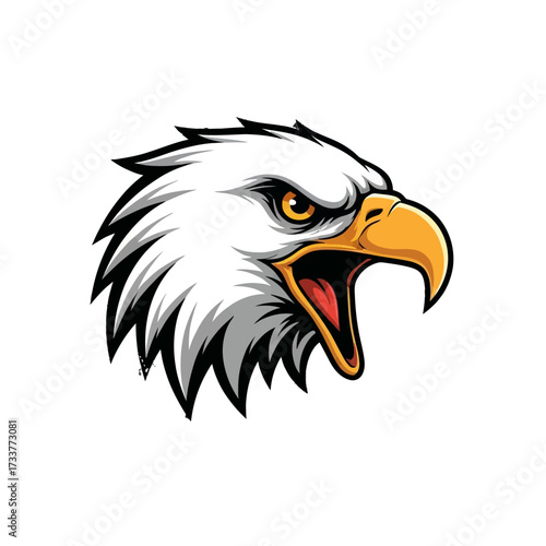 Fierce Eagle Head Mascot Vector – Powerful Bird Logo Design