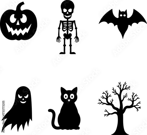 Witchcraft and Magic Items Silhouette Set 