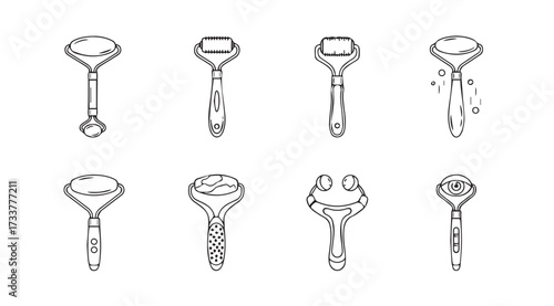 Vector art of face rollers isolated