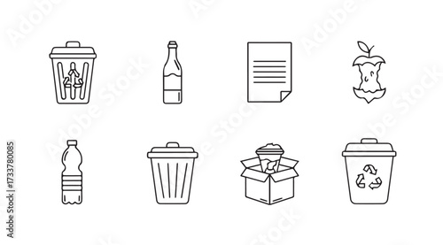 Vector art of waste
