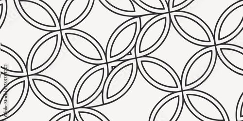 Geometric Abstract Line Art Seamless Pattern Design
