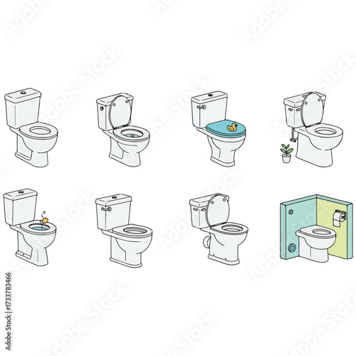Toilet Icons Set