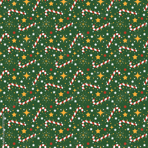 Creative decorative seamless pattern with Christmas elements great for holiday projects