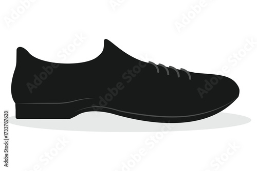 Mens dress shoe silhouette logo for classic footwear branding and store identit