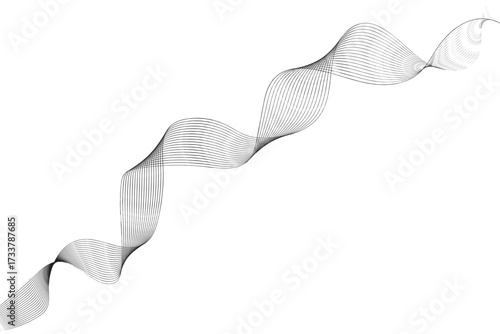 3d rendered illustration of a white ribbon
