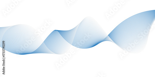 Glowing waveform frequency futuristic energy sound waves technology concept background. Abstract blue wave line vector business texture. Pattern line blend curve flow futuristic background.	