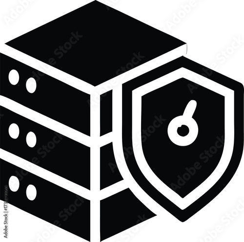 Secure server icon representing data protection and cybersecurity