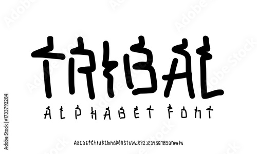 Elegant Runes font symbol graphic. Ancient norse vector illustrator.