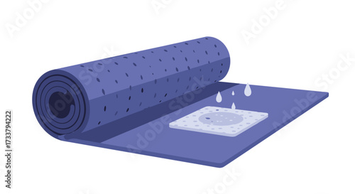 Waterproof exercise yoga mat with textured surface for improved grip and comfort during workouts.