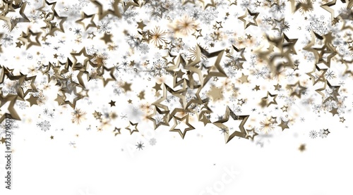 Sparkling gold stars and sn...