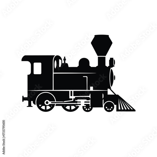 Vintage Steam Train Silhouette A Timeless Icon of Transportation